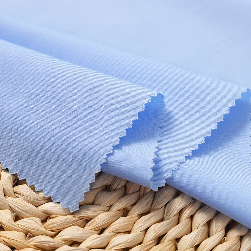 
factory direct custom eco-friendly organic bamboo woven twill dyed fabric for shirt uniform spring&summer 