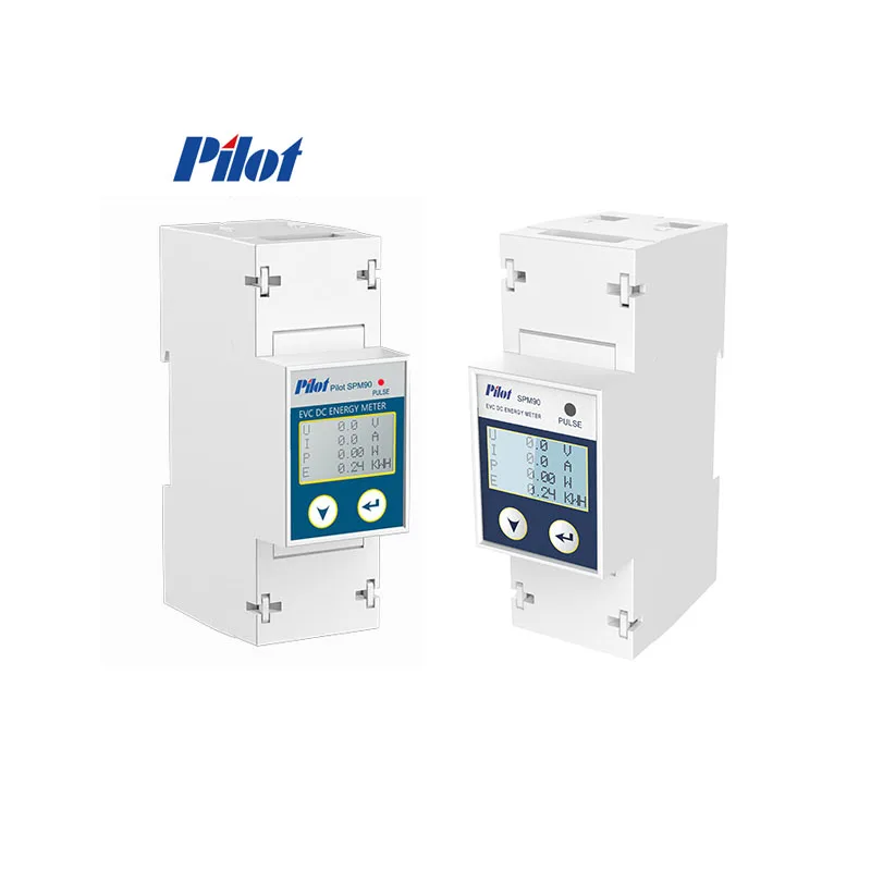 Zhuhai Pilot Single Din Rail DC  Energy Meter With 100A Shunt SPM90-1-P  RS485,Modbus-RTU For DC Electrical Power System