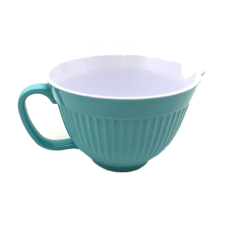 wholesale Solid color melamine batter mixing bowl with handle tableware