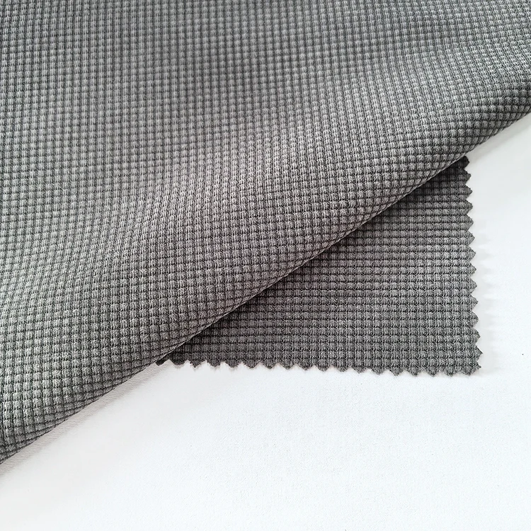 Custom Anti-bacterial Anti-Odor Polyester Cotton Tencel Elastane Knitted Waffle Interlock Fabric for Clothing Pants Tops