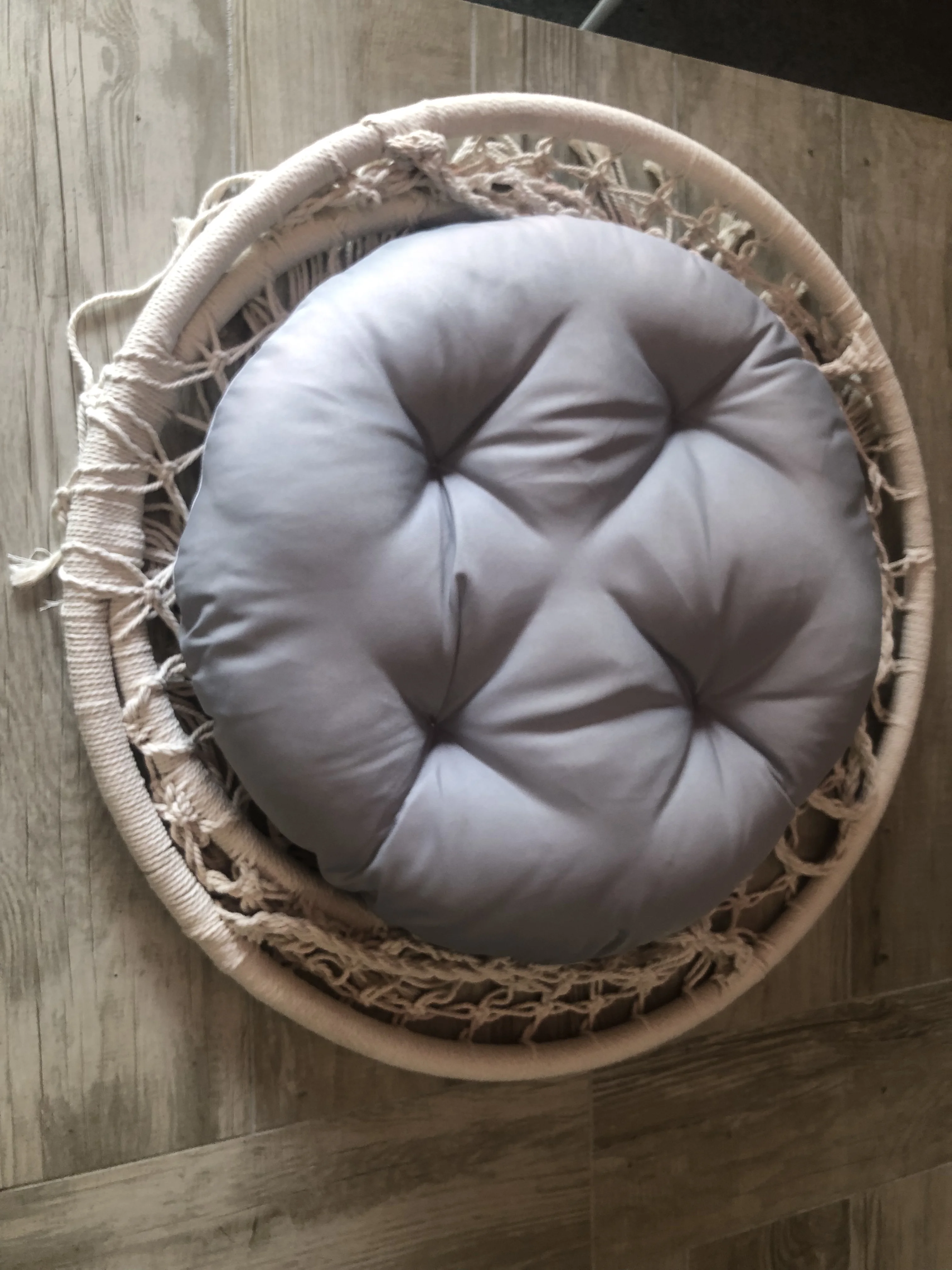 Modern leisure white round hammock macrame swing chair rattan outdoor garden patio hanging swin chair