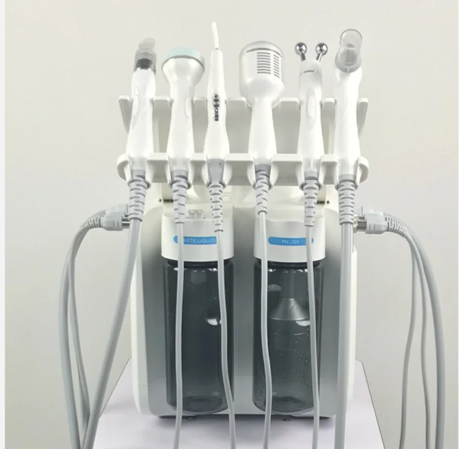 2019 hot selling H2 O2 6 in 1 deep clear hydradermabrasion aqua facial oxygen jet peeling machine