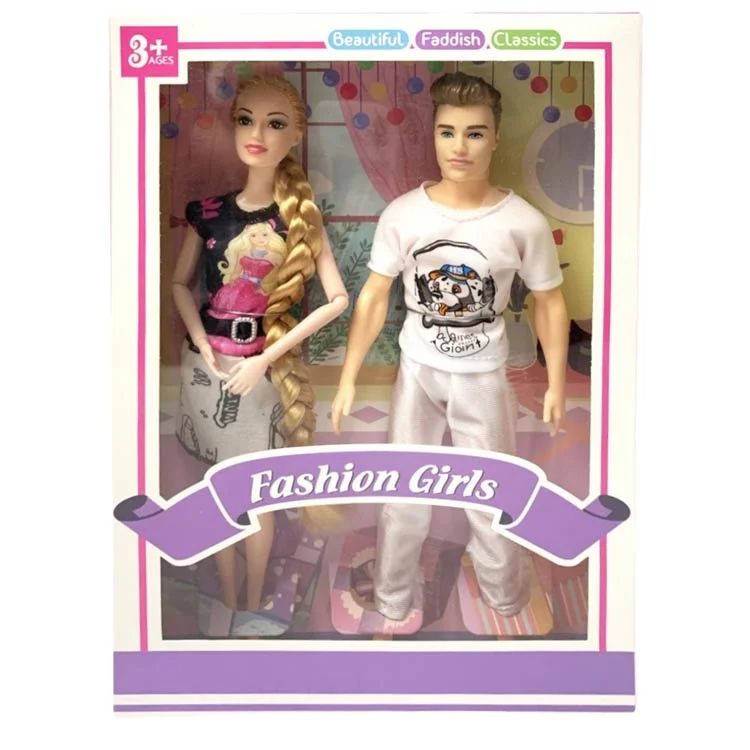 Hot Sell Lovely Girls And Boy Doll 11.5 Inch Couple Dolls Set For Kids