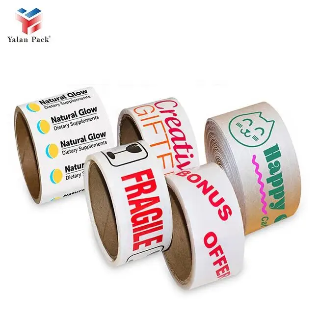 Custom Printed Logo 48mm & 66mm Ragile Bopp Packing Tape Personalised Adhesive Tape