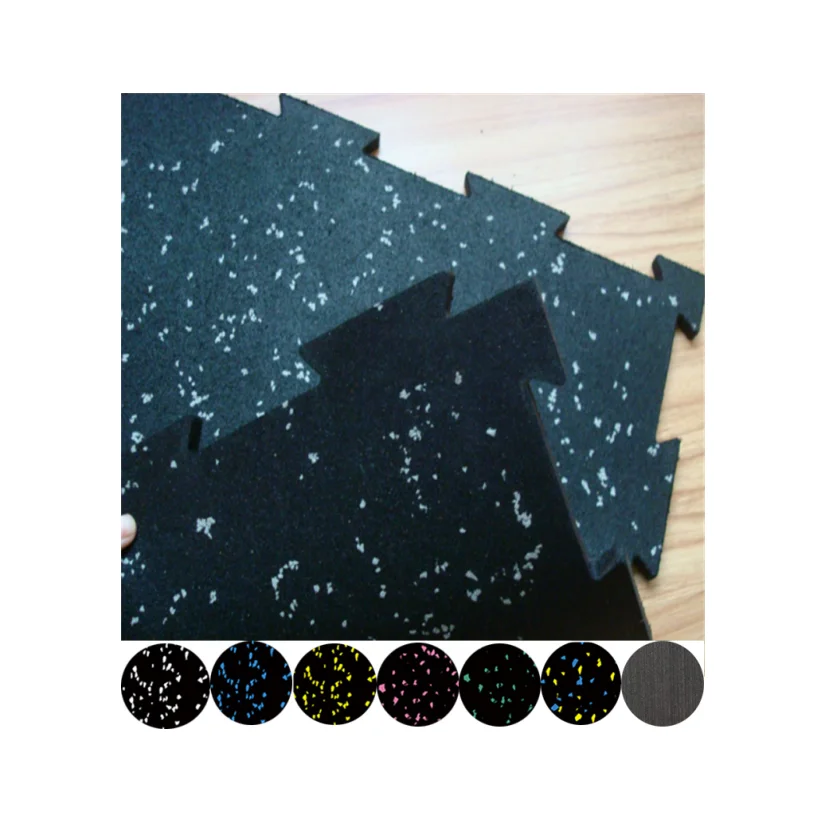 Anti-slip 20mm Thickness Interlocking Rubber Flooring For GYM Fitness Area