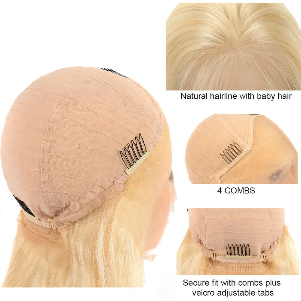 Ali Queen 100% Real Human Hair 613 Blonde Hair Lace Wig, 613 hair lace front wig