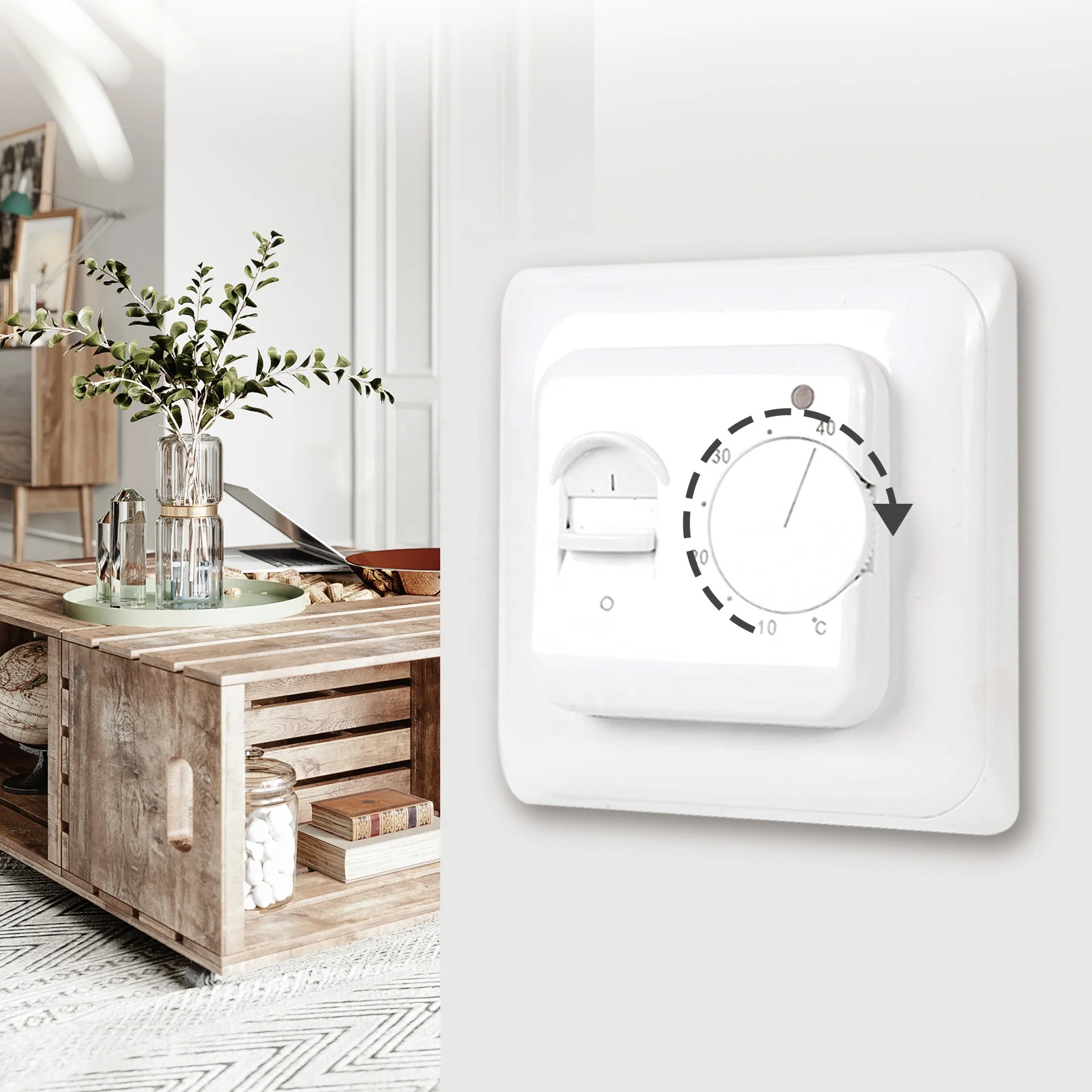 ME57  Easy heat electric underfloor heating temperature manual control  thermostat