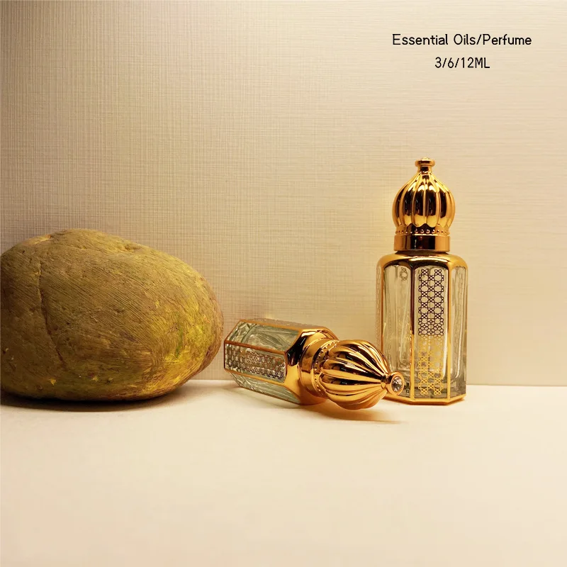 factory price Roll On Perfume Bottle Empty Luxury Glass Roller Ball Essential Oil Bottle 3ml 6ml 12ml