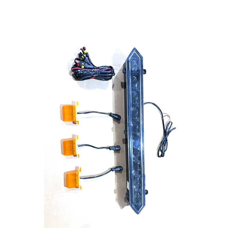 Amber Lens Raptor Style Amber LED Grille Lights +Light Bar Fit For Toyota Tundra 2022