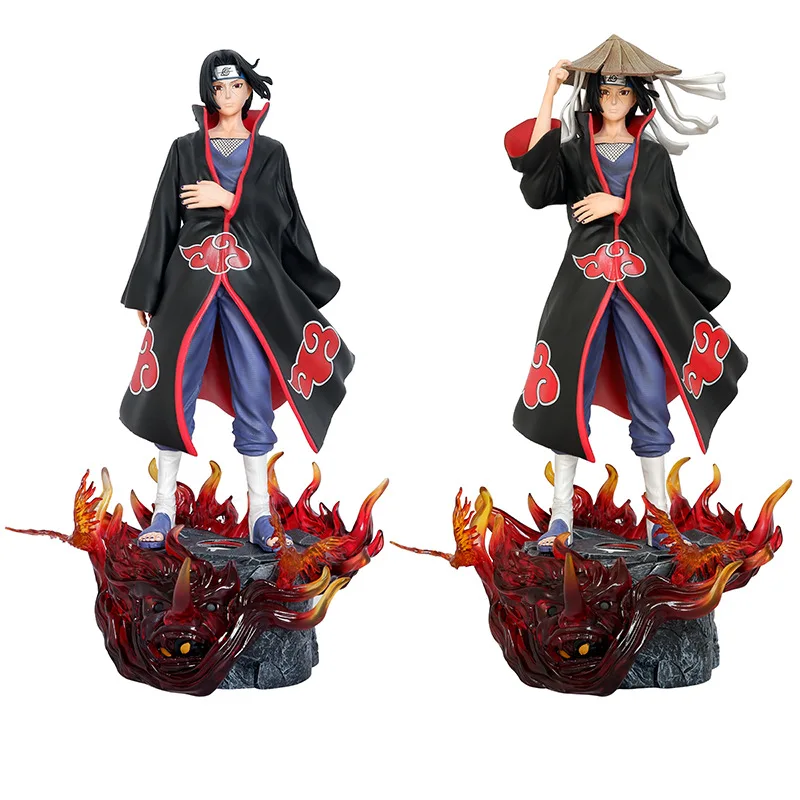 Japan Hokage Uchiha Itachi 39cm can glow PVC toy figure model Anime Narutos figure