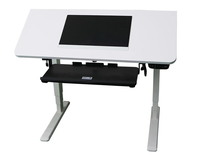 Customized 32inch Tiltable Lift Smart Tablet Podium Smart Platform OEM Multi-Functional Teacher Podium for Office Writing