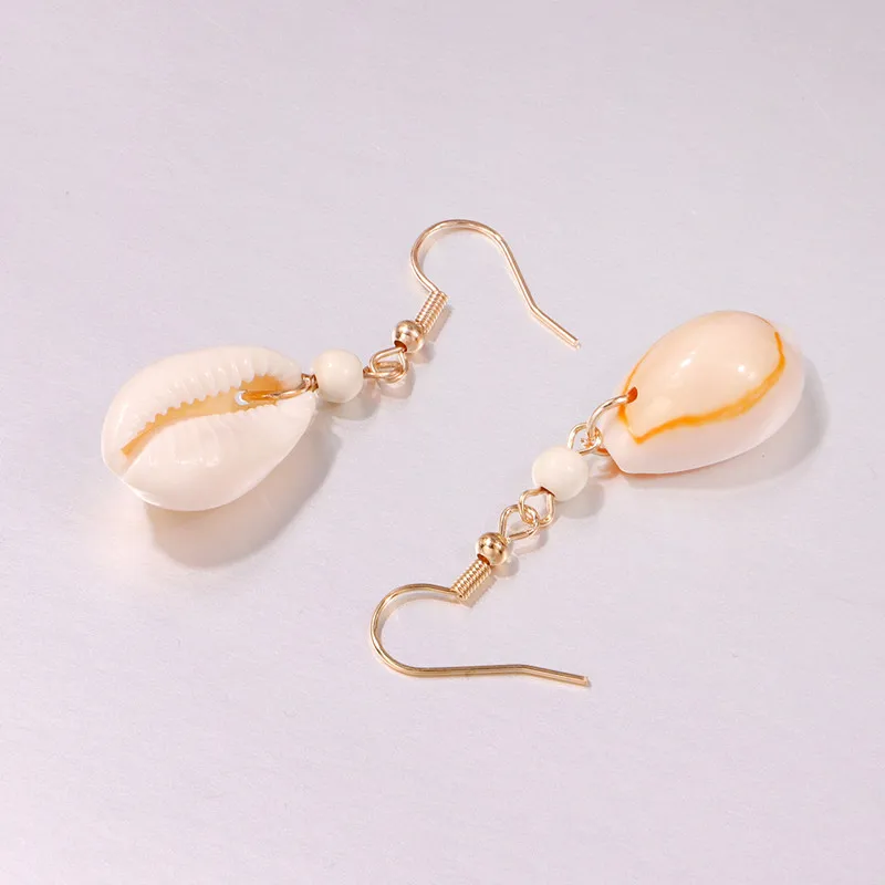 woying Conch shell pendant earrings with exquisite temperament of Pomesian sea wind