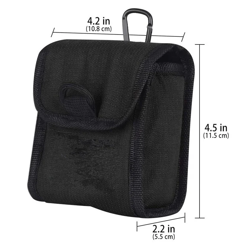 Golf Range Finder Bag Hard Case Rangefinder Nylon Pouch Waist Bag with Magnetic Closure Pocket, Essential Accessory for Golf