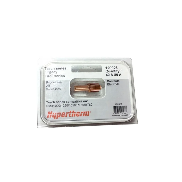 Long Life Time Hypertherm Plasma Cutter Consumables Electrode 120926