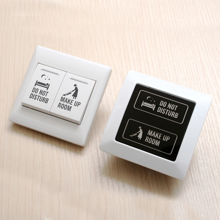 Touch doorplate with DND, make up room