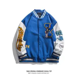 Autumn and winter new products embroidered loose baseball jackets for men