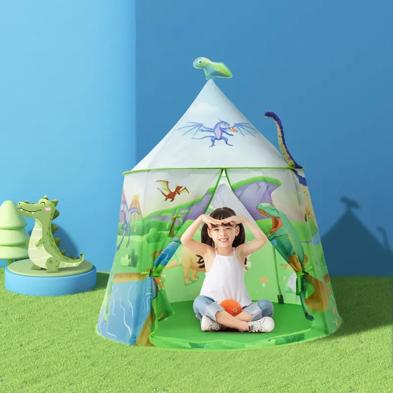 Foldable eco-friendly Fun Playhouse Tents Dinosaur Pop Up Kids Tent House Indoor