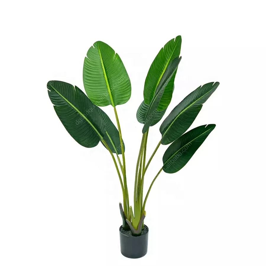 120cm Artificial Strelitzia Green Plants Potted Home Decoration Hotel Restaurant Decorative Bonsai