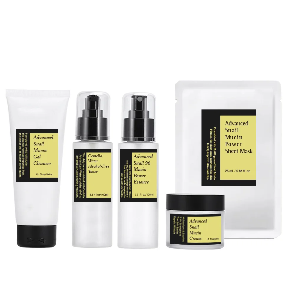 Wholesale Custom Face Serum Korean Real Snail 96 Mucin serum Anti Aging Skin Care Facial Whitening Repair Snail Serum