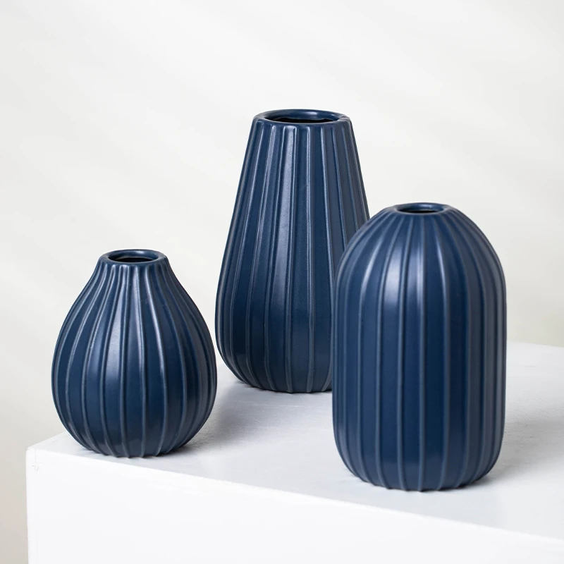 Yuanwang Decorative Ceramic Flower Vase Ceramic Vase Set Indoor Plant Vase