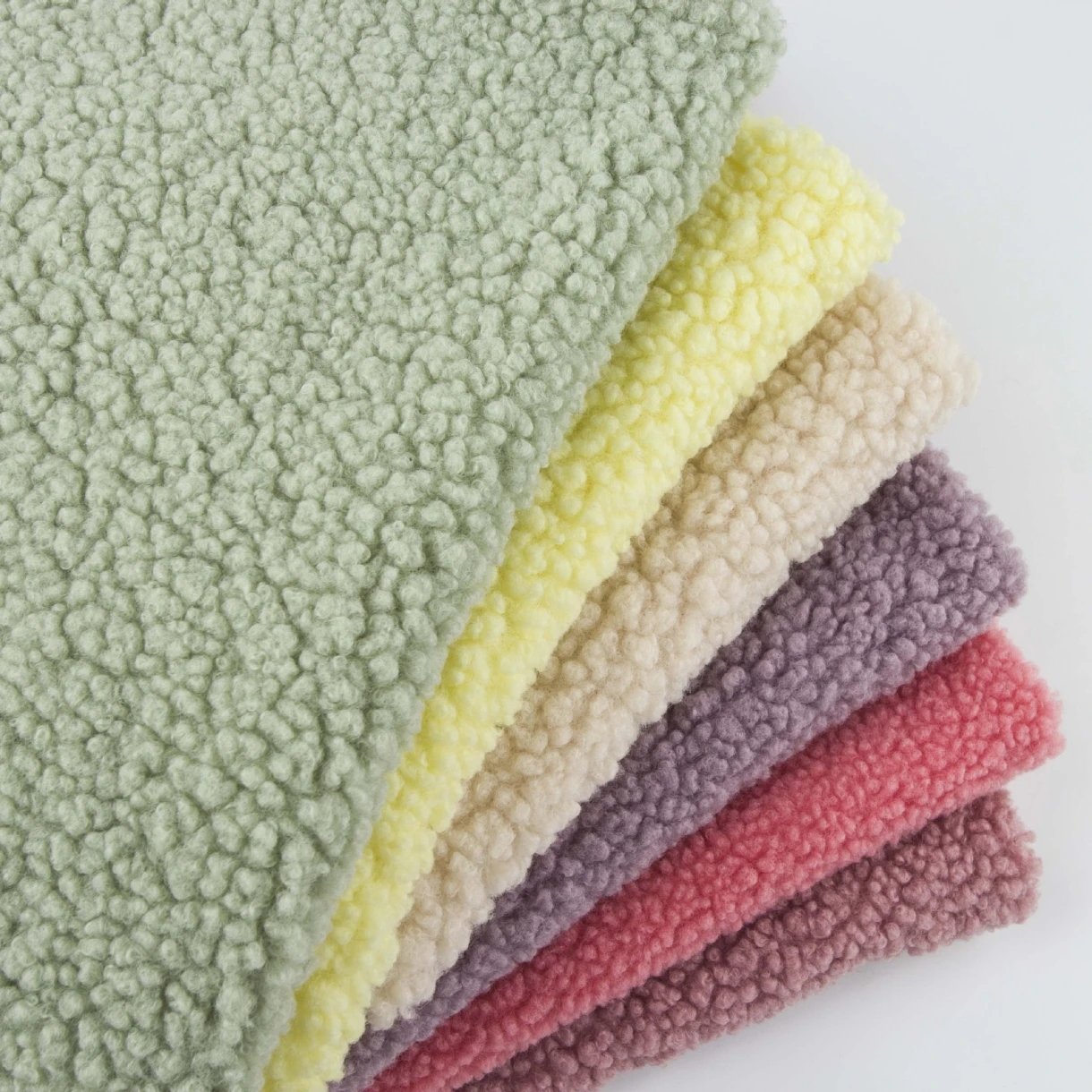 Китайская фабрика куртка обувь текстура дивана 100% переработанная полиэфирная ткань для обивки шерпа из овечьей шерсти/