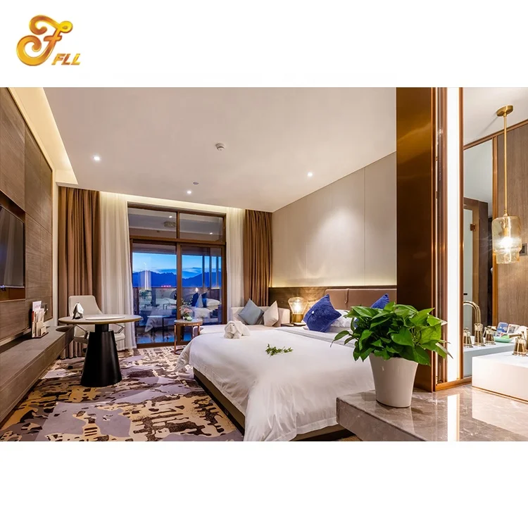5 star Jiangshan International Holiday Hotel king modern style bedroom furniture full sets