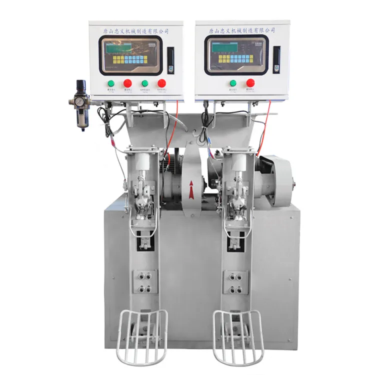 High capacity 50kg bag fixed type 2 spout auto packing cement machine