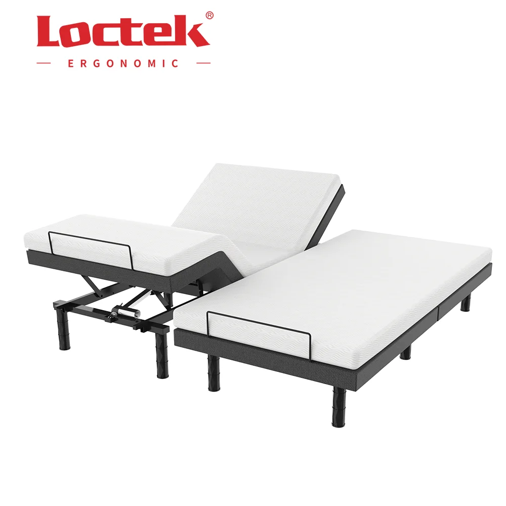 Современный складной регулируемый двуспальная кровать нулевой G массаж usb-порта для зарядки с электрической регулировкой высоты каркаса хорошего качества EB602M-8038