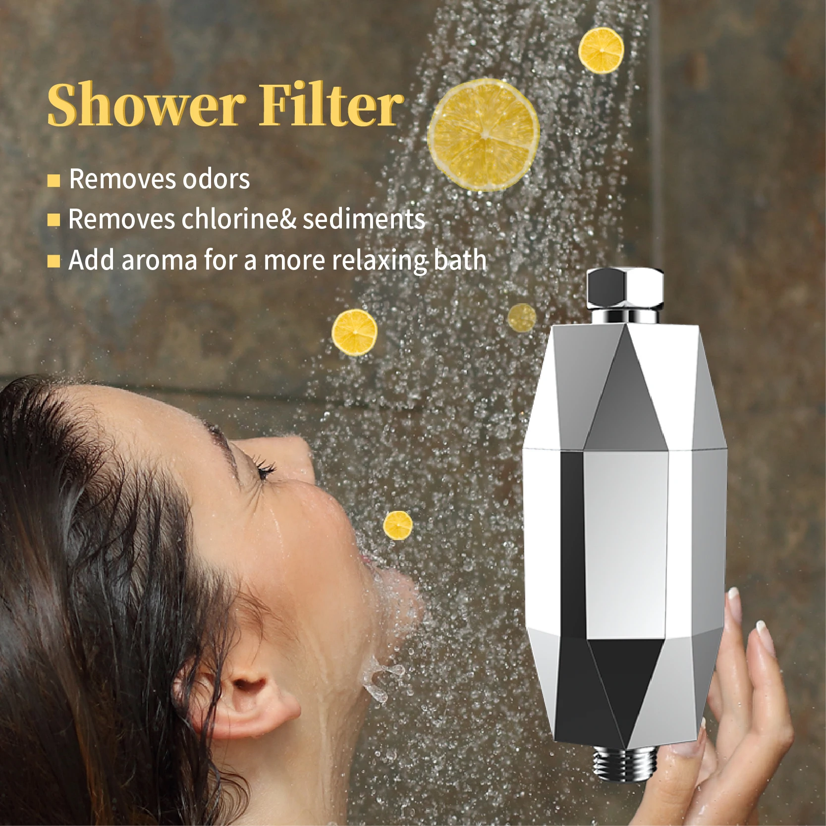handy shower water filter chlorine removal 9999 percentage effective shower filter with high quality