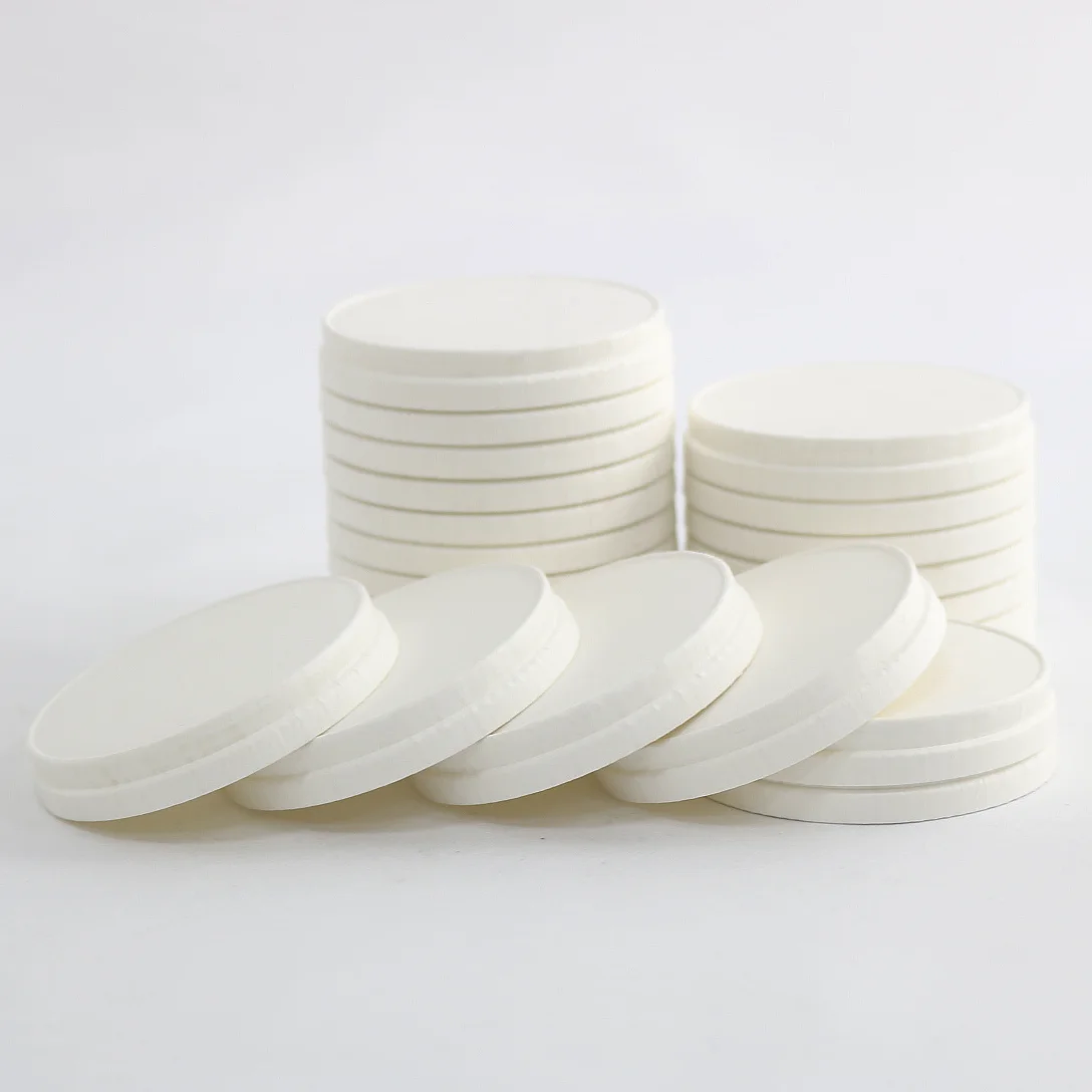 Eco-friendly Paper cup Lid for hot Coffee packing 100% paper lids covers