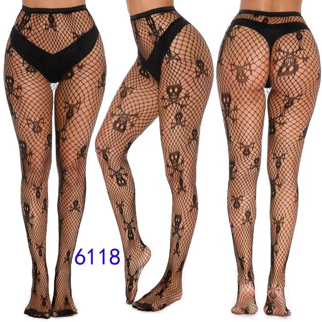 Hot Selling Women Sexy Tights Fishnet Stockings Patterned Tights Thigh-High Black Socks Lace Leggings Pantyhose