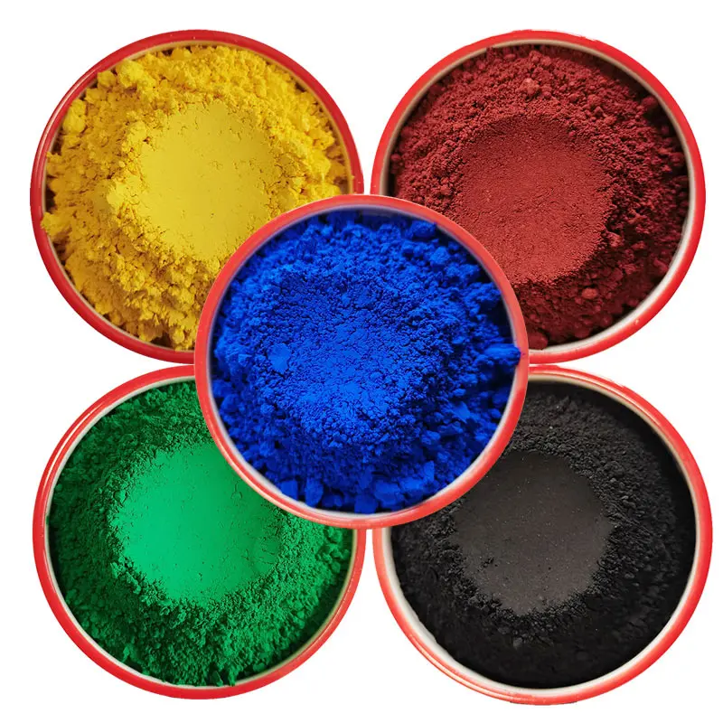 Multiple Colors Iron Oxide Red/Orange/Yellow/Purple/Green/ Blue Inorganic Pigments CAS 1332-37-2 Fe2O3