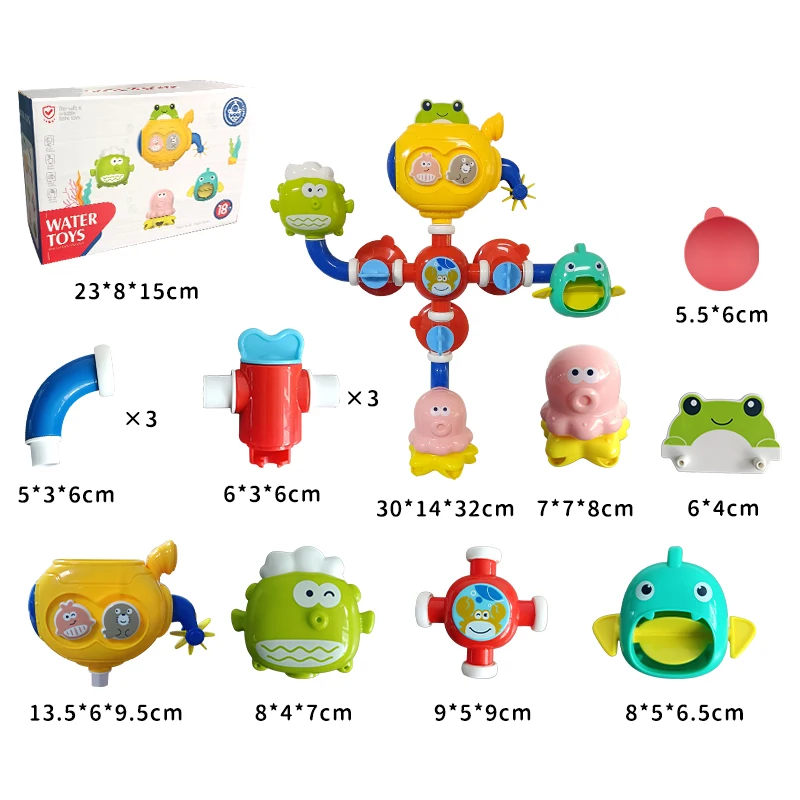 Cartoon Baby & Toddler Bathtub Baby Bath Tub Toys Spray Water Toy Kids Bathroom Waterfall Baby Bath Toys