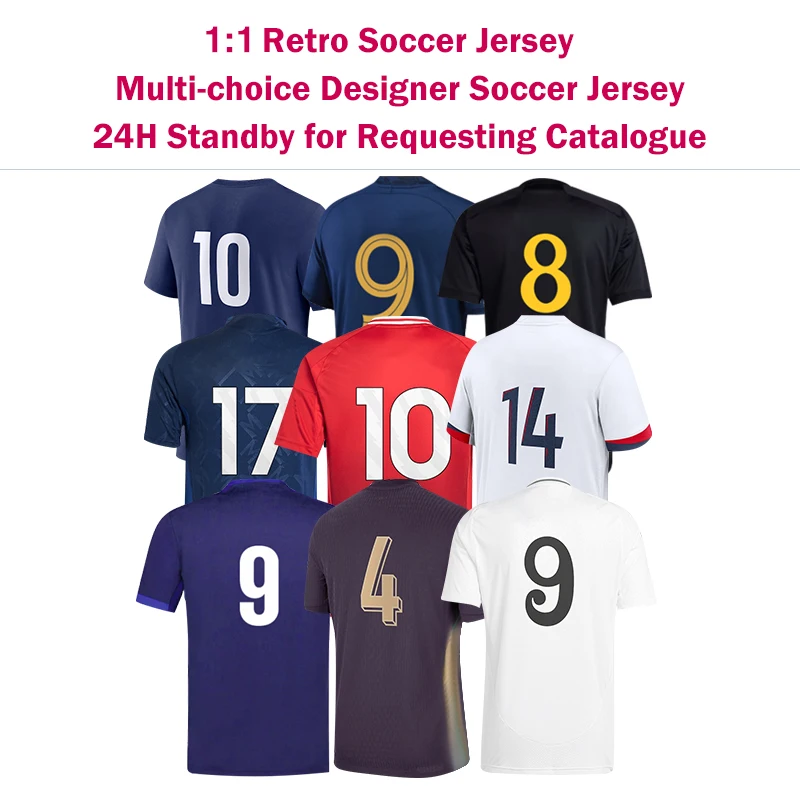 25 Thai Quality Soccer Uniform Football Jersey Kits 100% Polyester Sublimation Factory Wholesale Soccer Wear Soccer Jersey