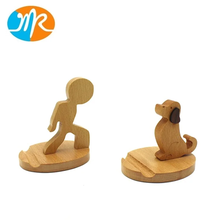 Wooden Cell Phone Stand Smartphone Desktop Holder Mobile Phone Holder Cradle for Phone Tabletop Organizer