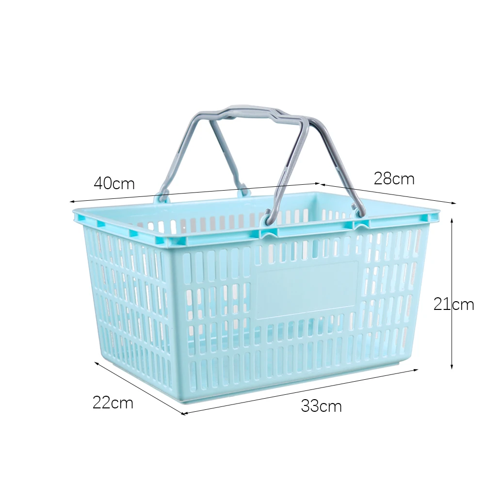 Meicheng Large Supermarket Shopping Basket Convenience Store Commercial Plastic Shopping Basket Thick 20 L Hand Basket