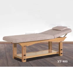 Professional Thai Wood Spa Beauty Facial bed,Spa Massage Table Bed with adjustable backrest