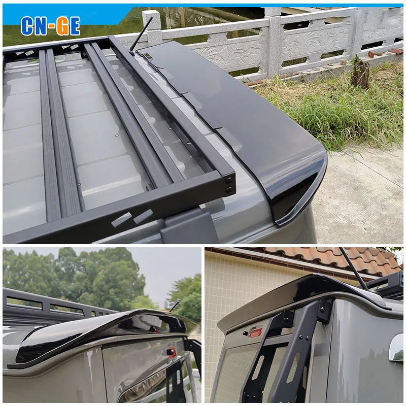 Plastic ABS Gloss Black And Carbon fiber look Rear Trunk Rear wing spoiler extension for Suzuki Jimney JB74 2019-2022