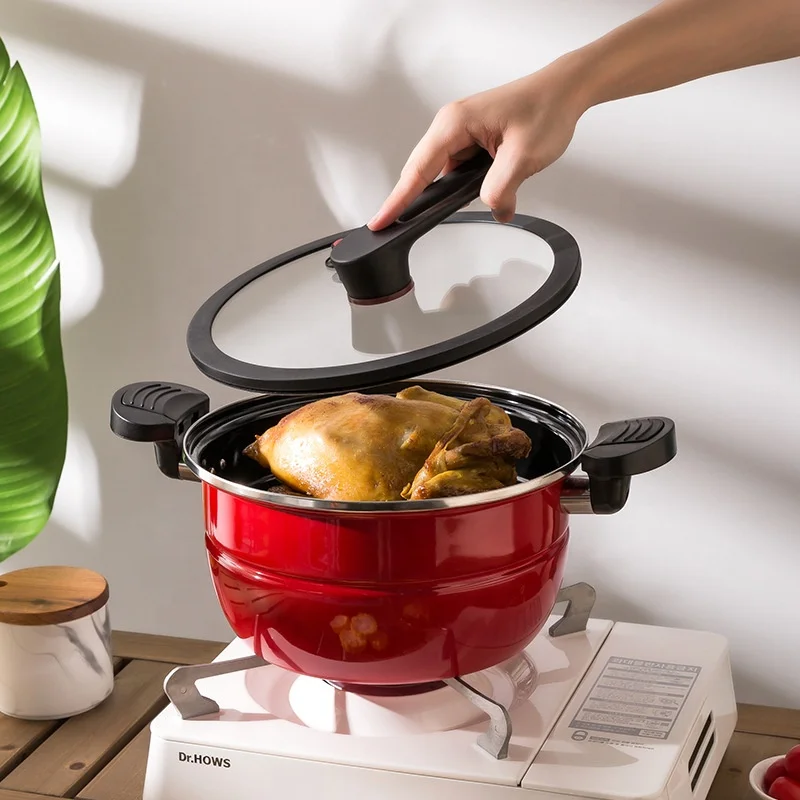Factory wholesale retro double ear round pot casserole shallow pot small dry pot restaurant restaurant ceramic casserole