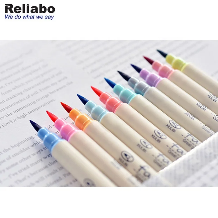  Fineliner мягкая кисть ручка художественные цветные маркеры набор «сделай сам» каллиграфия рисование войлочный