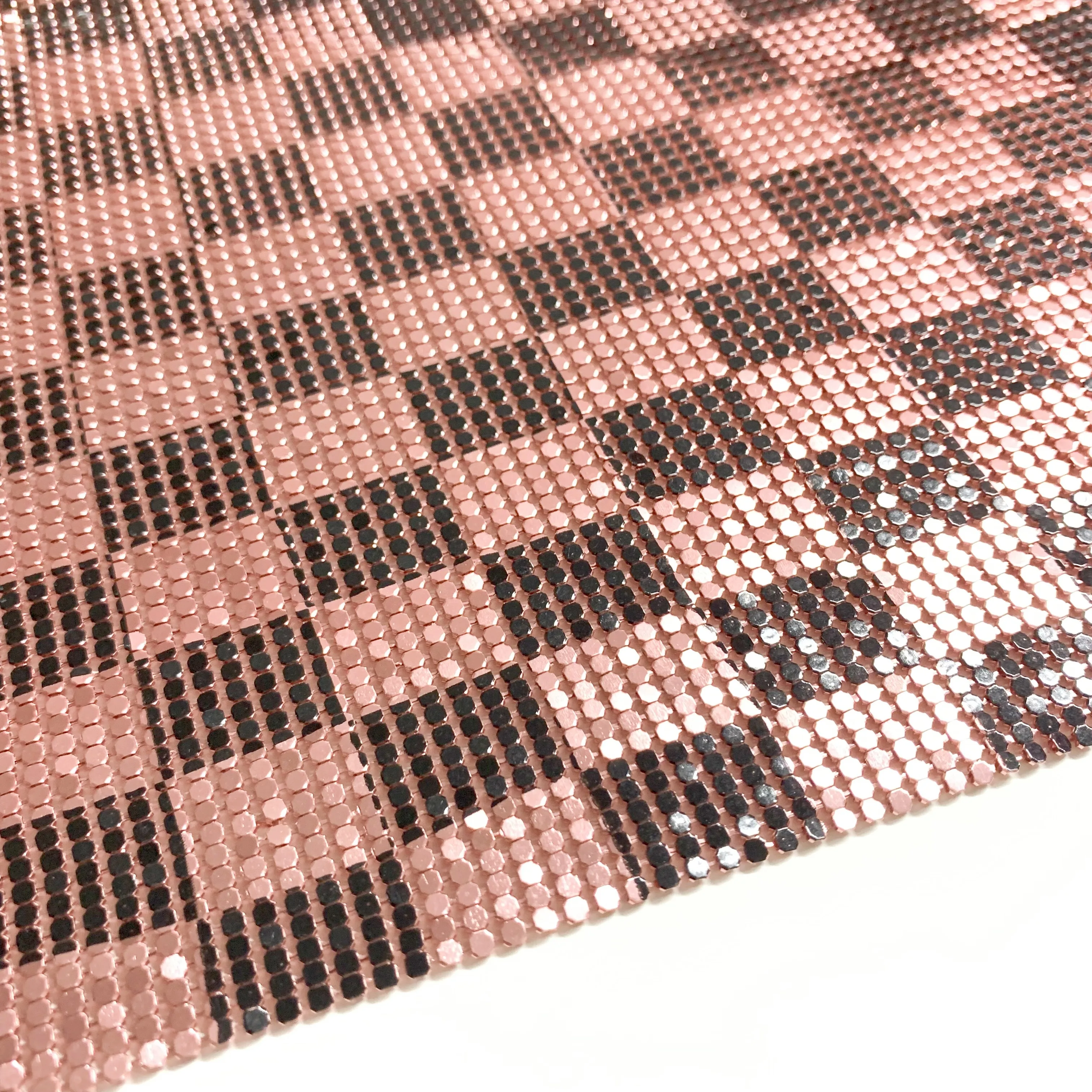 Fashion Design Metallic Mesh Aluminum Sequin Mesh For Sexy Lady Tank Top and Evening Handbag