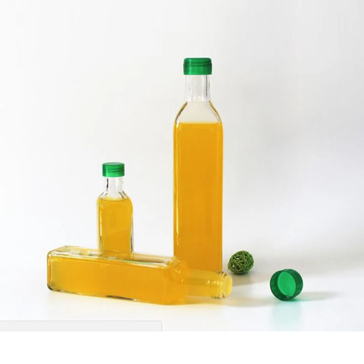 Xuzhou China Factory Wholesale OEM Packing Storage ES40 Square Glass Olive Oil Bottle