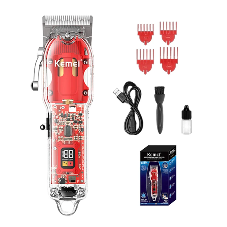 kemei High Quality USB Barber Waterproof km-1761  Electric cordless professional hair clippers hair trimmer