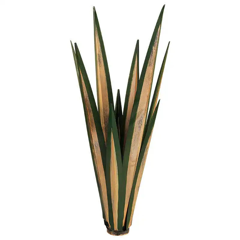 Cross-border Simulation Iron Agave Patio Ornaments With LED Lights Outdoor Garden Landscaping Decorative Metal Crafts