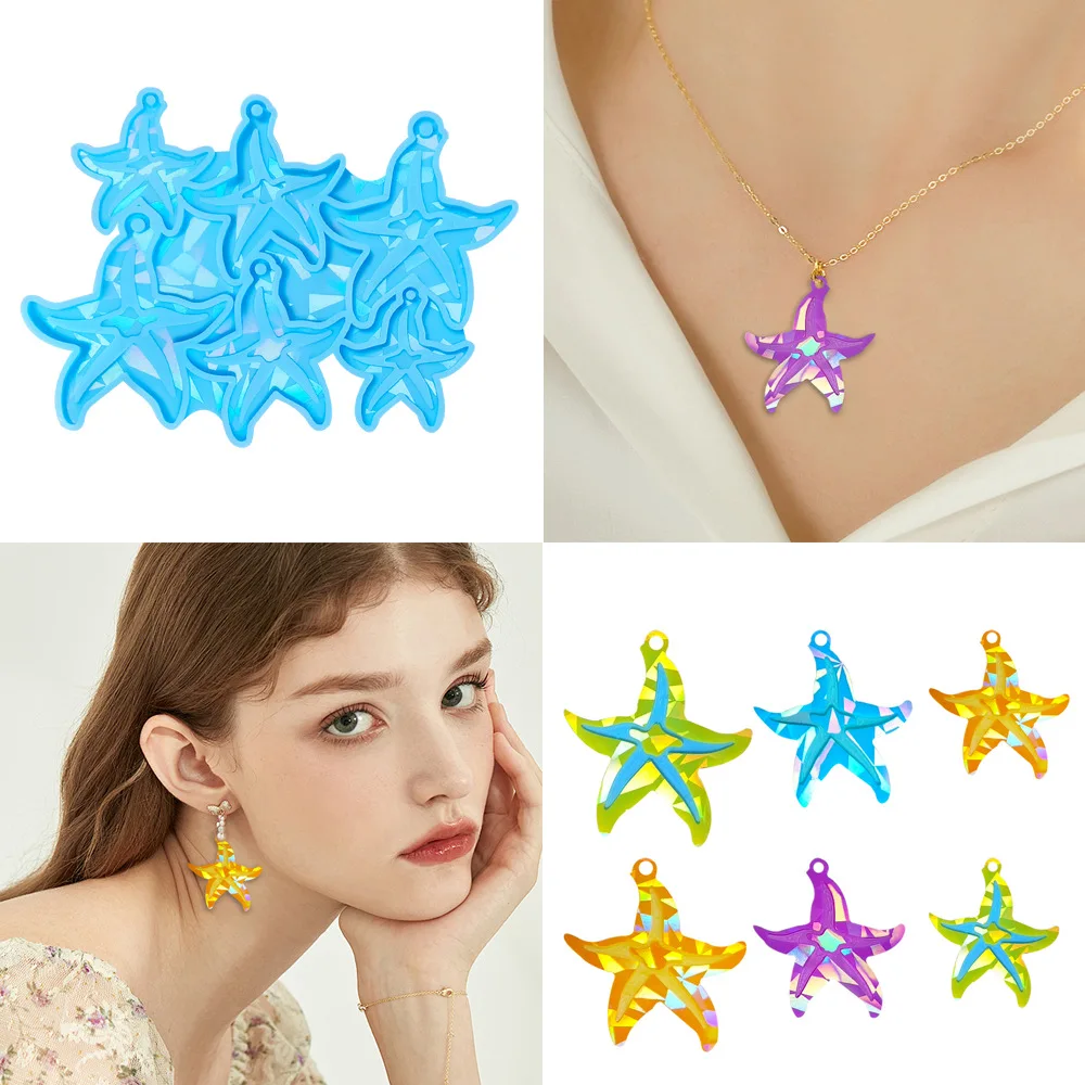 MHC эпоксидная смола брелок для ключей с отверстиями набор прозрачных форм орнамента Санта-Клауса формы из эпоксидной смолы силиконовые