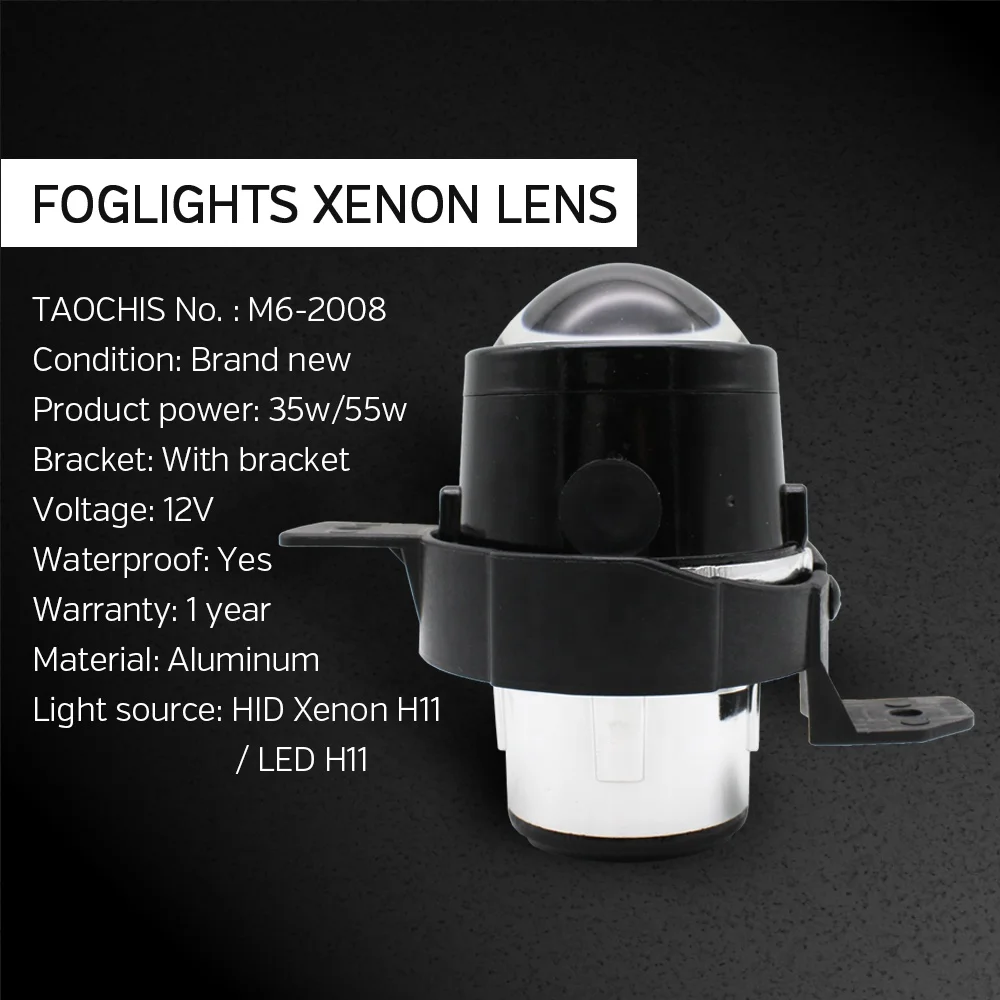 2.5 inch Foglamp Bi-Xenon Projector Lens H11 xenon Bulbs foglights For Nissan MARCH QASHQAI Sunny LIVINA TEANA GENISS SYLPHY