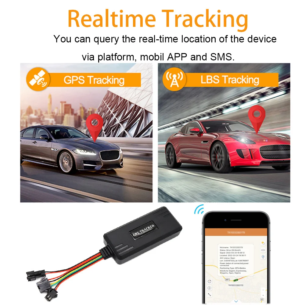 New GT06 protocol car GPS locator APP positioning remote fuel cut microphone SOS distress locator