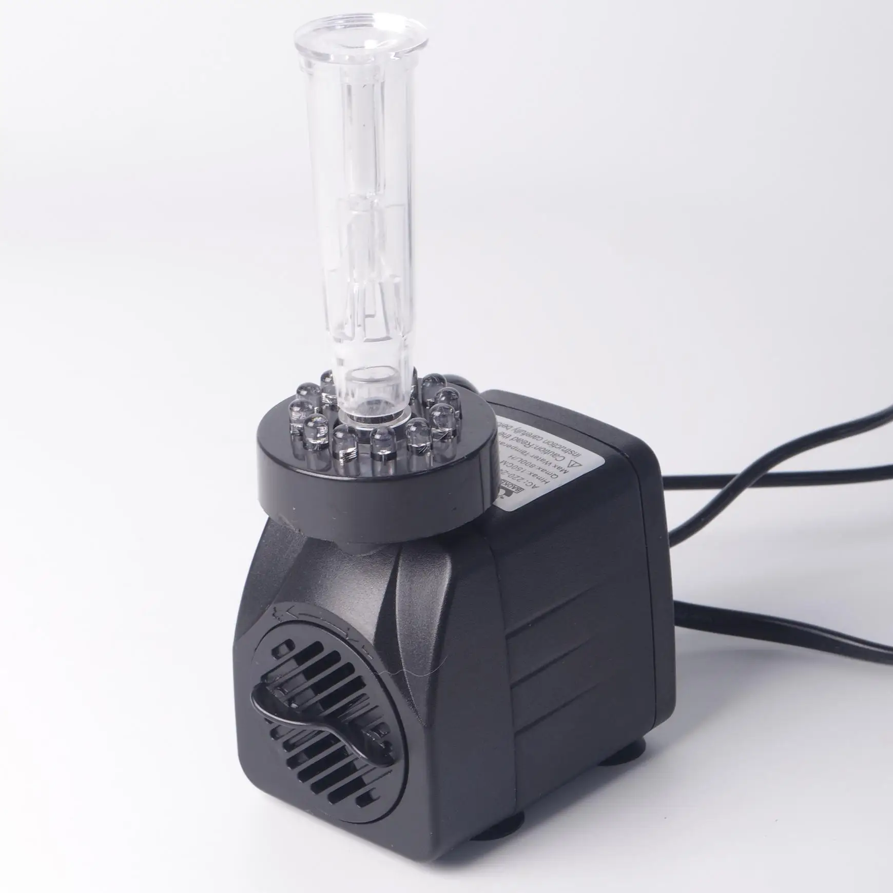 In stock small water pump 110V 220V fish tank water circulating aquarium fountain with color led adjustable submersible pumps