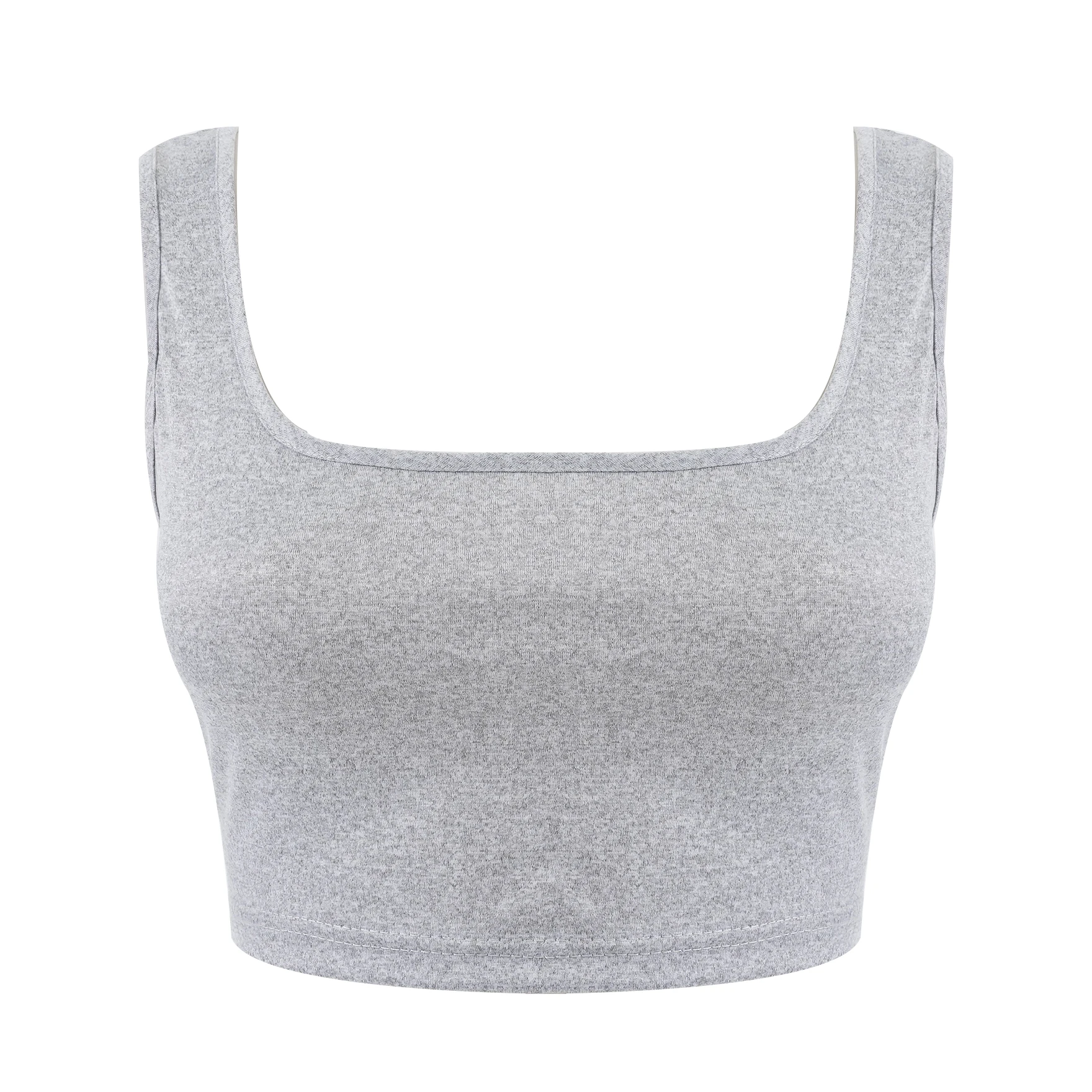 Newly design whosale braless tank top shirts with two strings cotton tank top for women