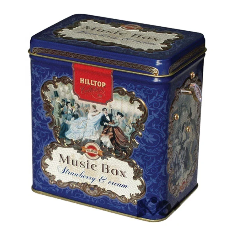 Factory Personalized Food Safe Packaging Music Candy Tea Metal Tin Box
